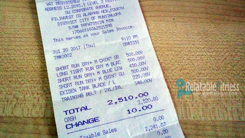 Decathlon Philippines official receipt