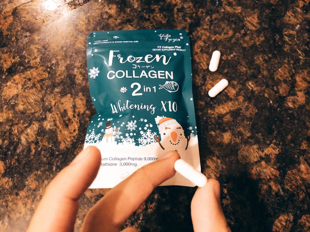 Frozen Collagen review: the look of the white capsule.